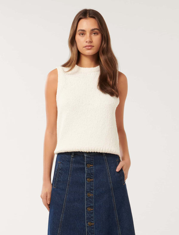 Maria Boucle Knit Tank Top Forever New