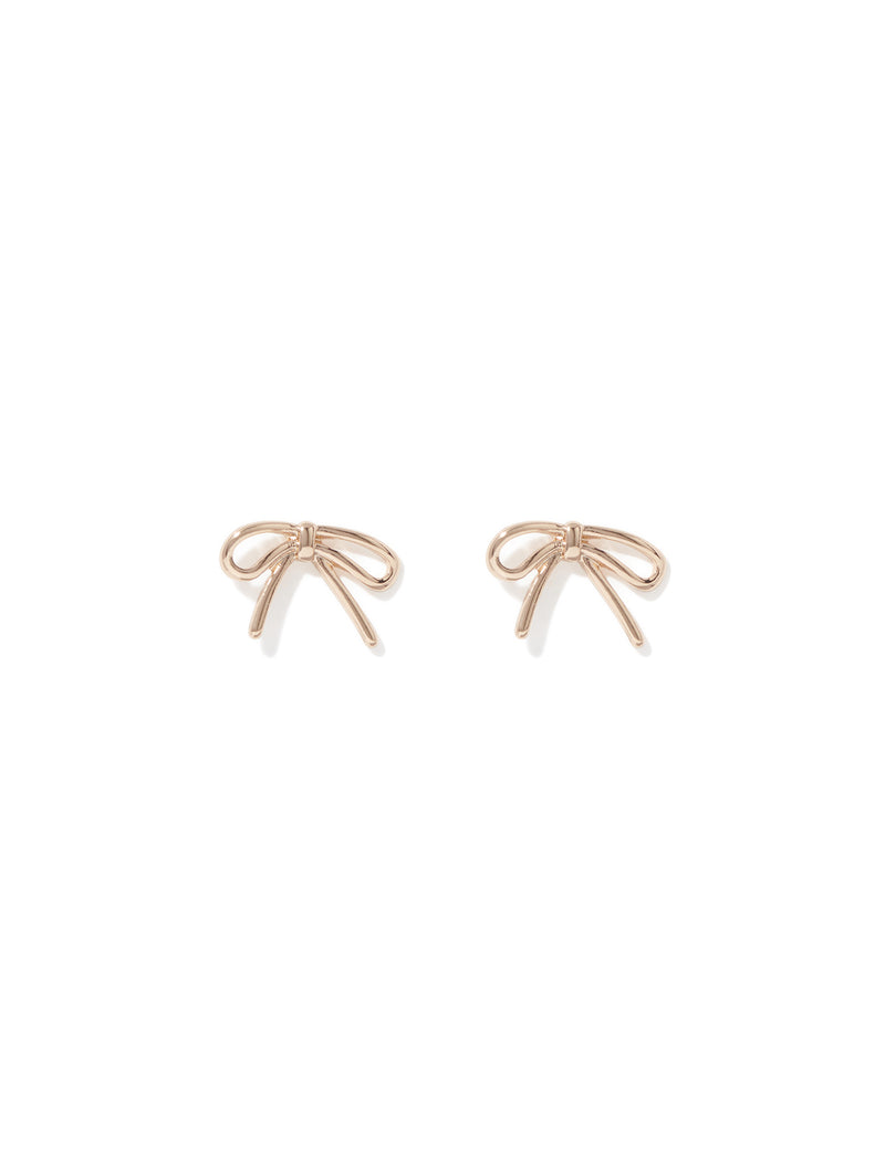 Brooke Bow Metal Earrings Forever New