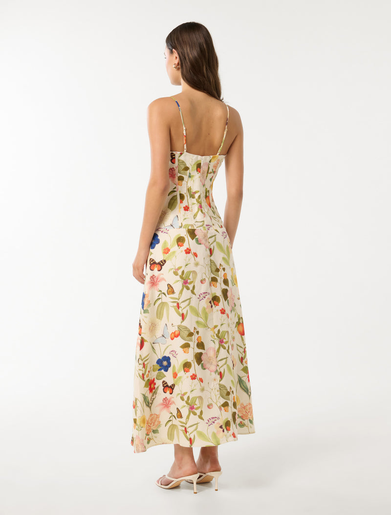 Flora Drop Waist Maxi Dress Forever New