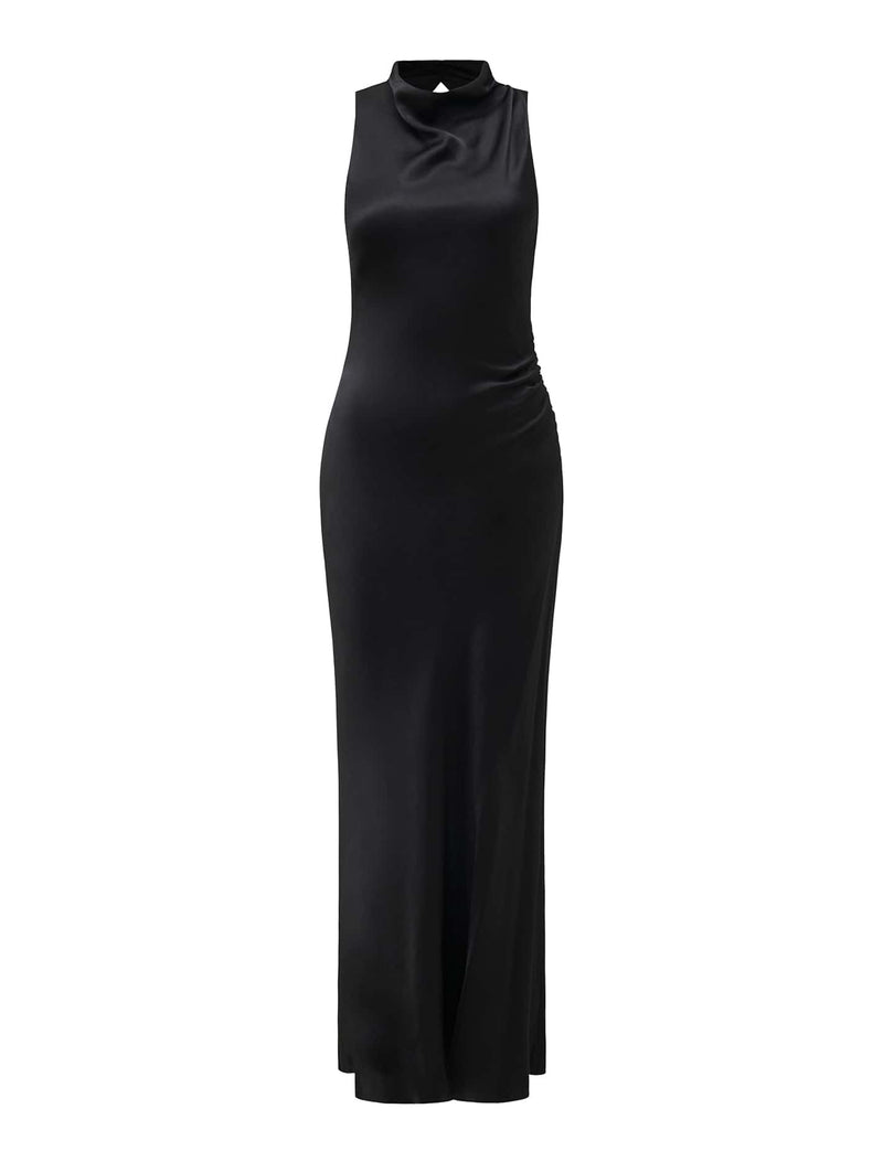 Michelle Open Back Satin Maxi Dress Forever New