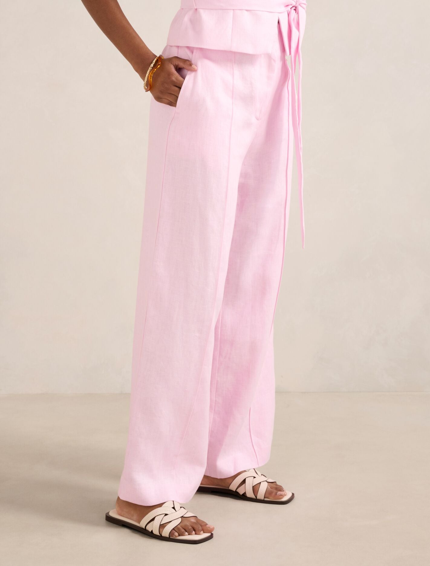 Posey Petite Linen Wide Leg Pants Forever New