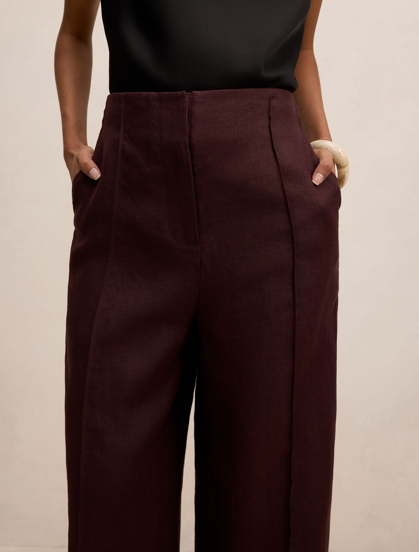 Posey Petite Linen Wide Leg Pants Forever New