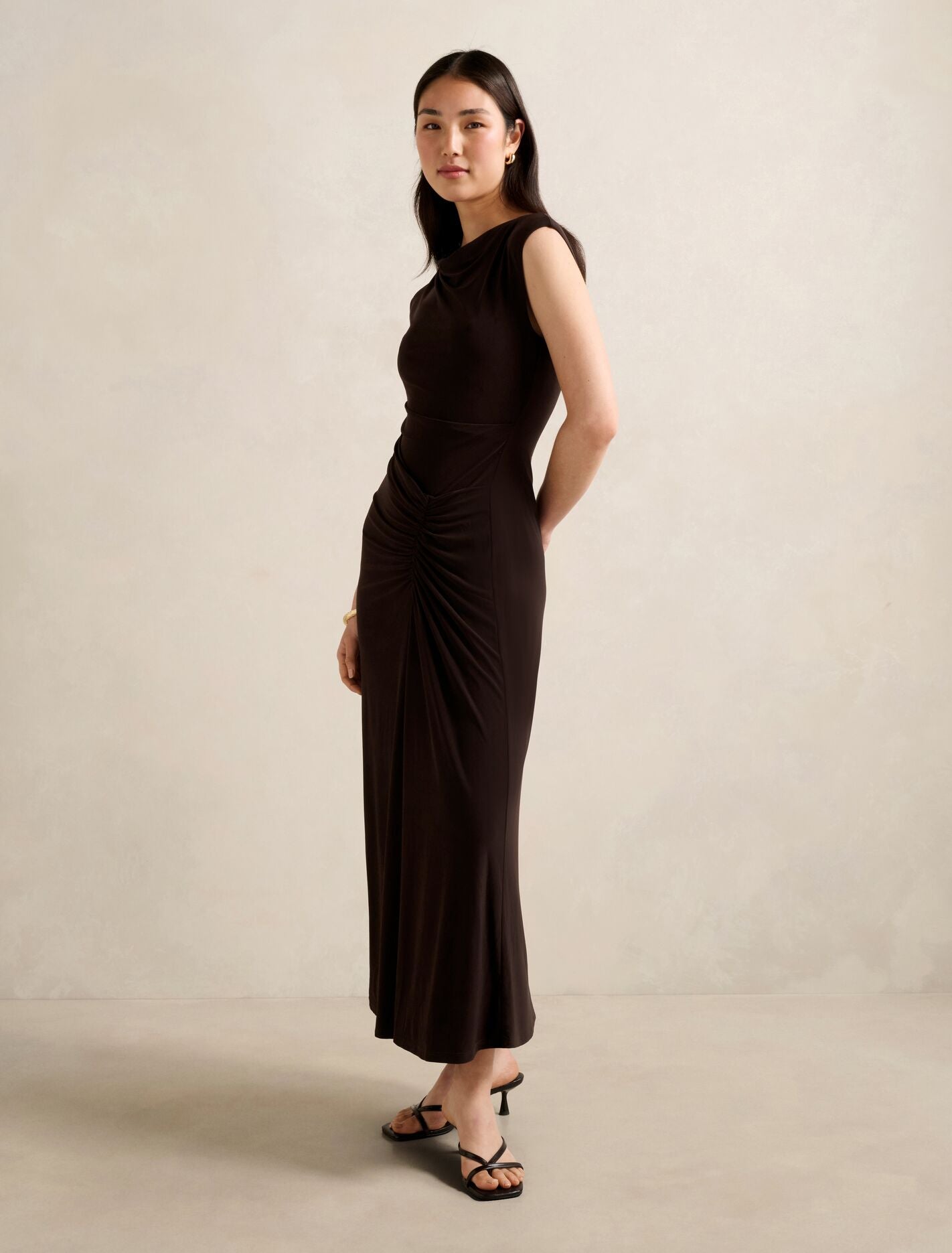 Carrie Draped Bodycon Midi Dress Forever New