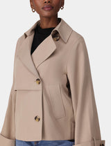 Ebony Cropped Trench Coat Forever New