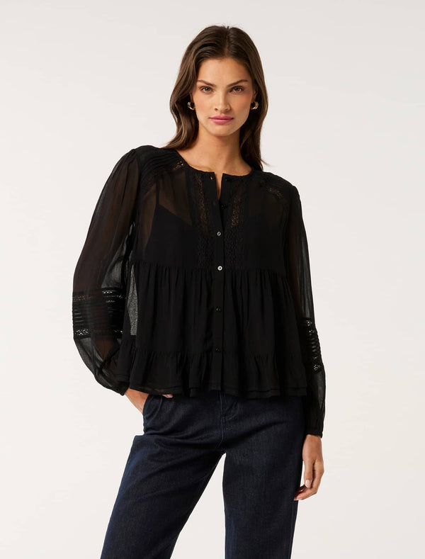 Hartley Lace Trim Top