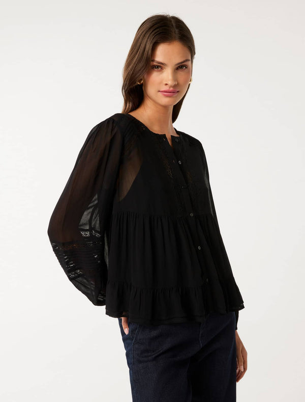 Hartley Lace Trim Top