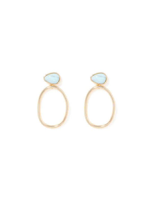 Sterling Stone Hoop Earrings Forever New