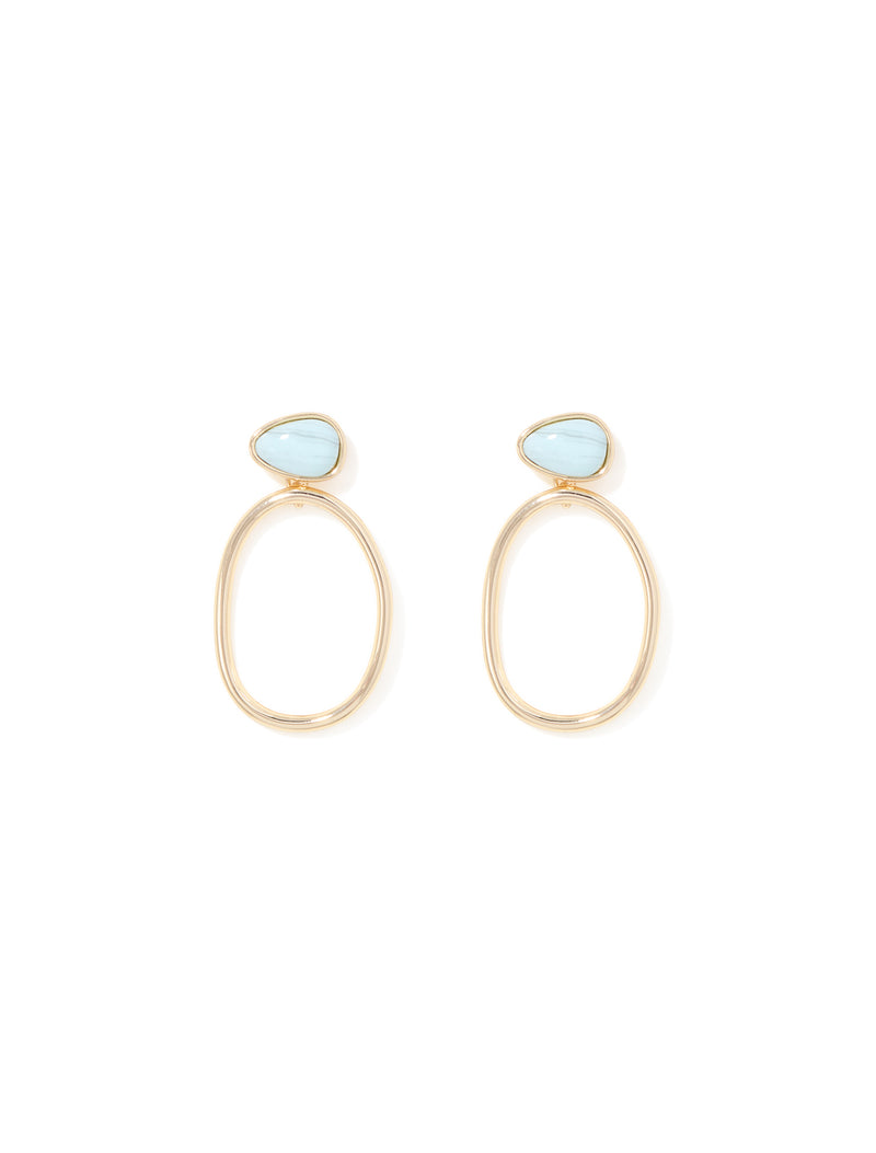 Sterling Stone Hoop Earrings Forever New