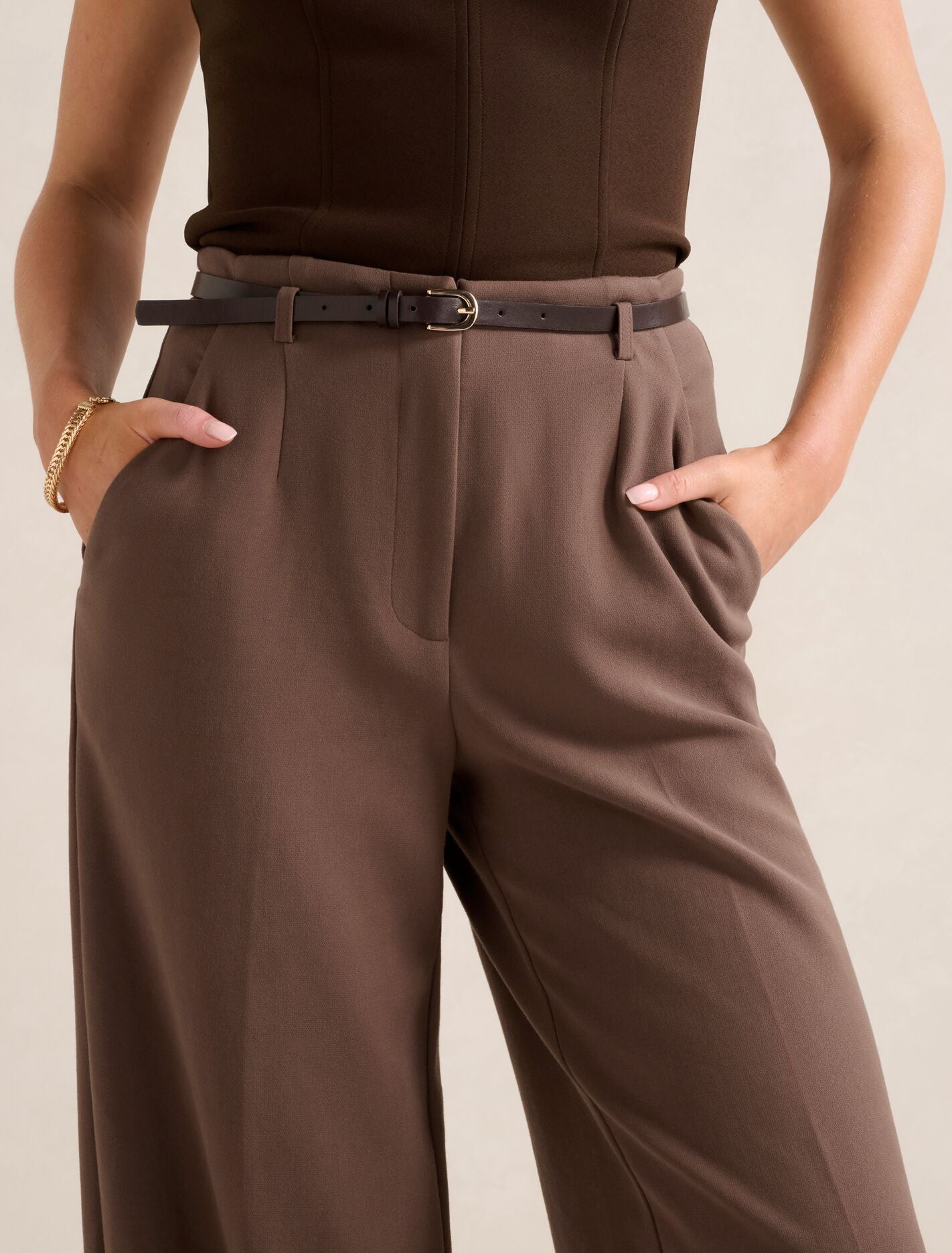 Chantelle Belted Wide Leg Pants Forever New