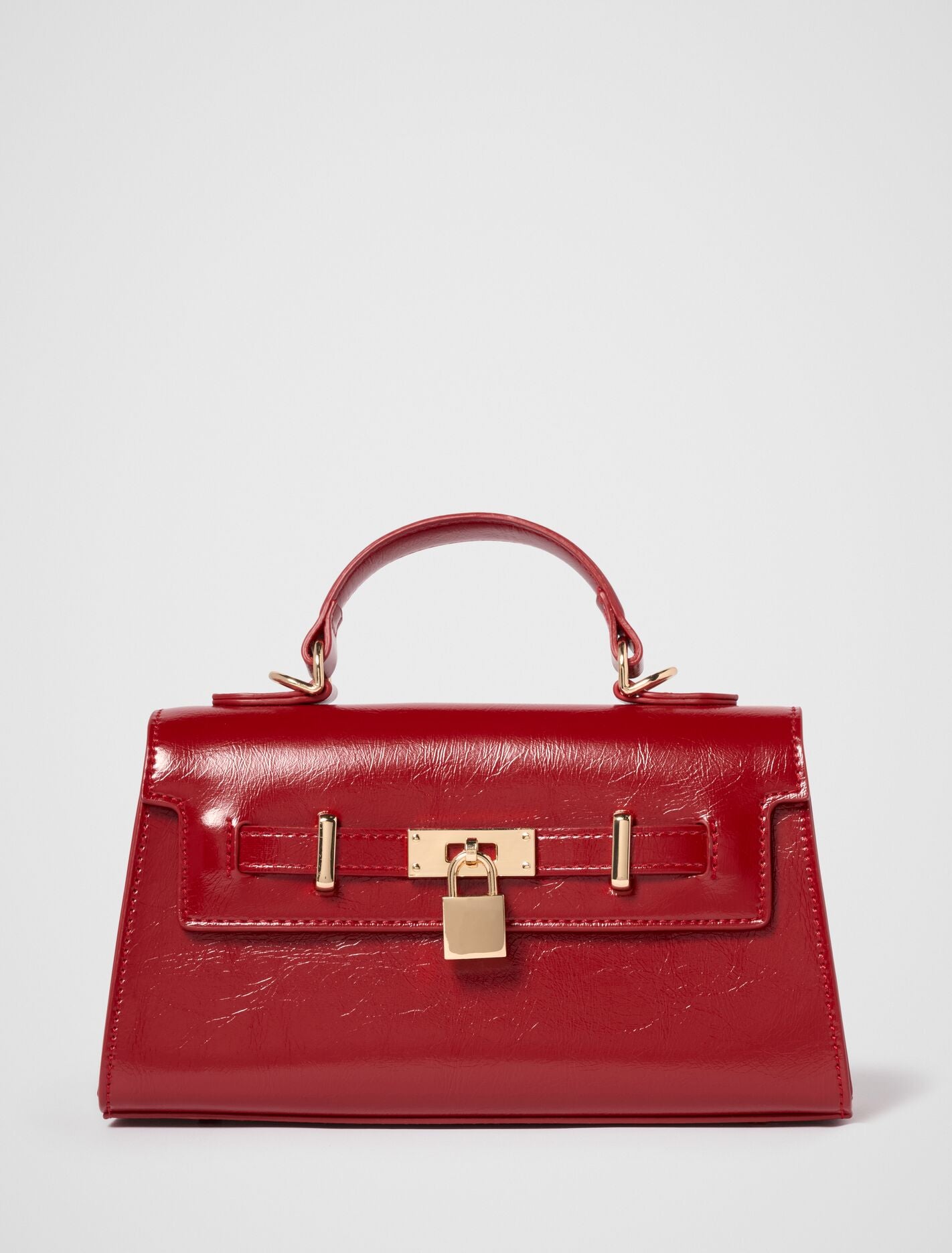 Liana Lock Detail Top Handle Bag 0 Bright Red Forever New