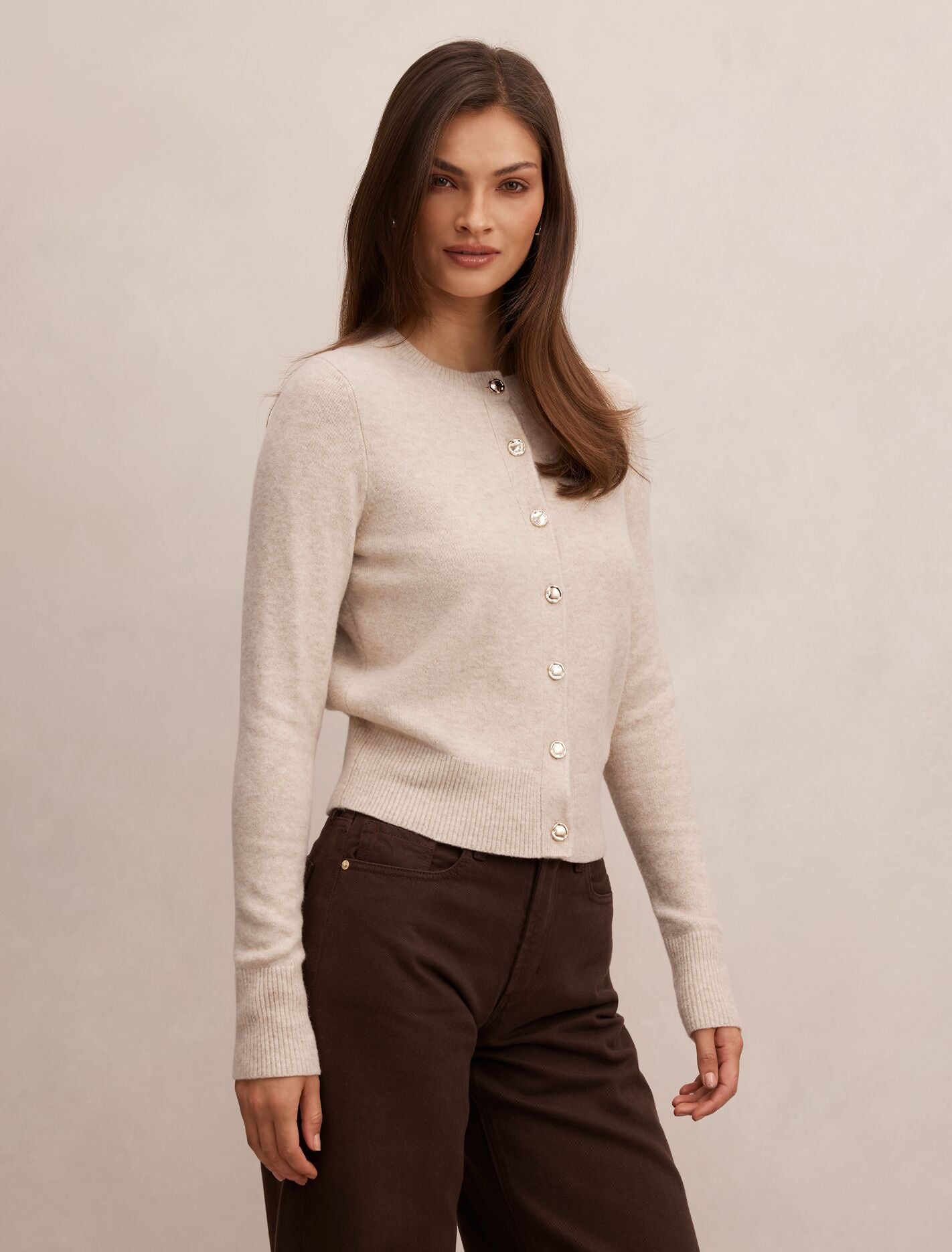 May Crew Neck Cardigan Forever New