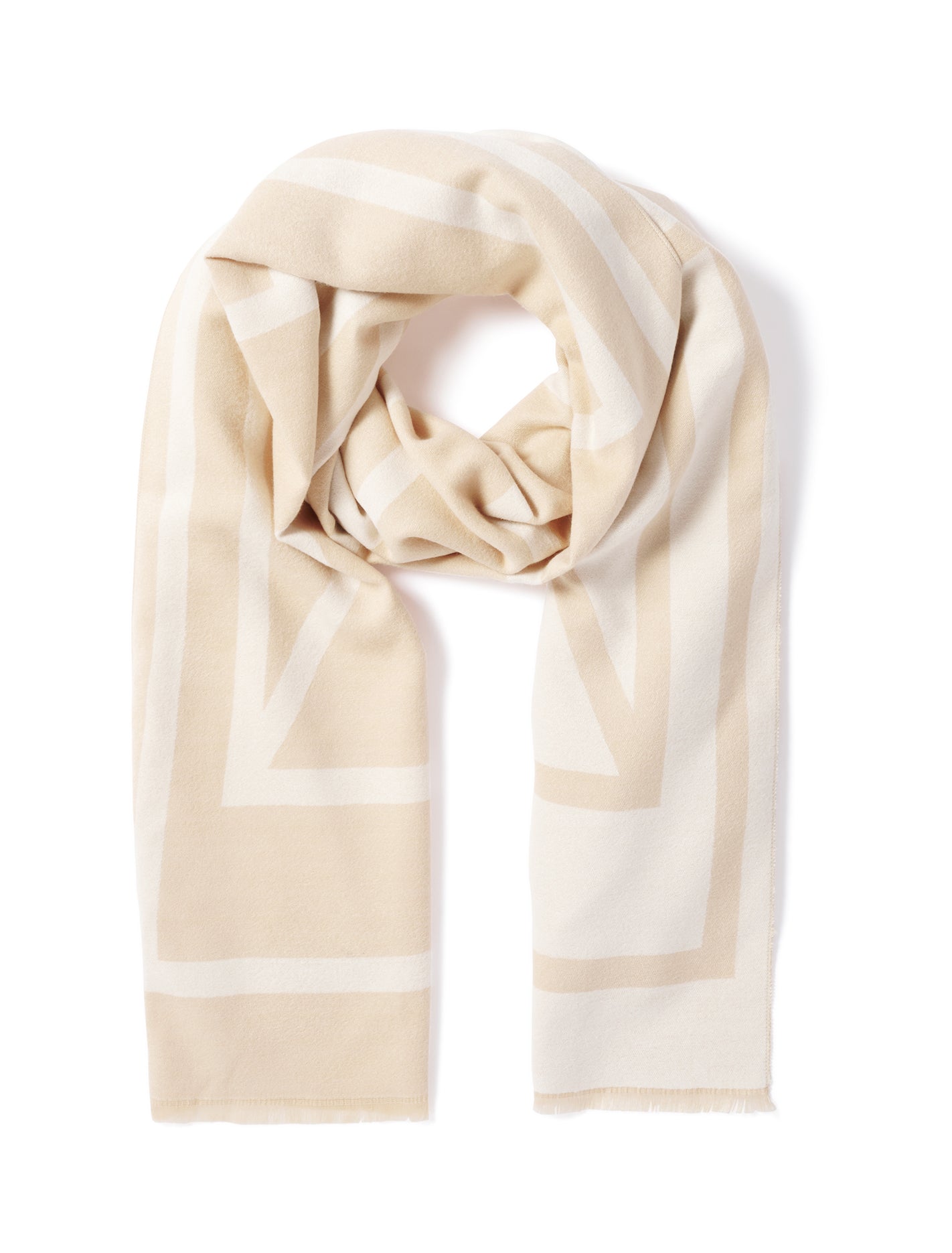 Ivy Geo Two Tone Scarf 0 Neutral Forever New
