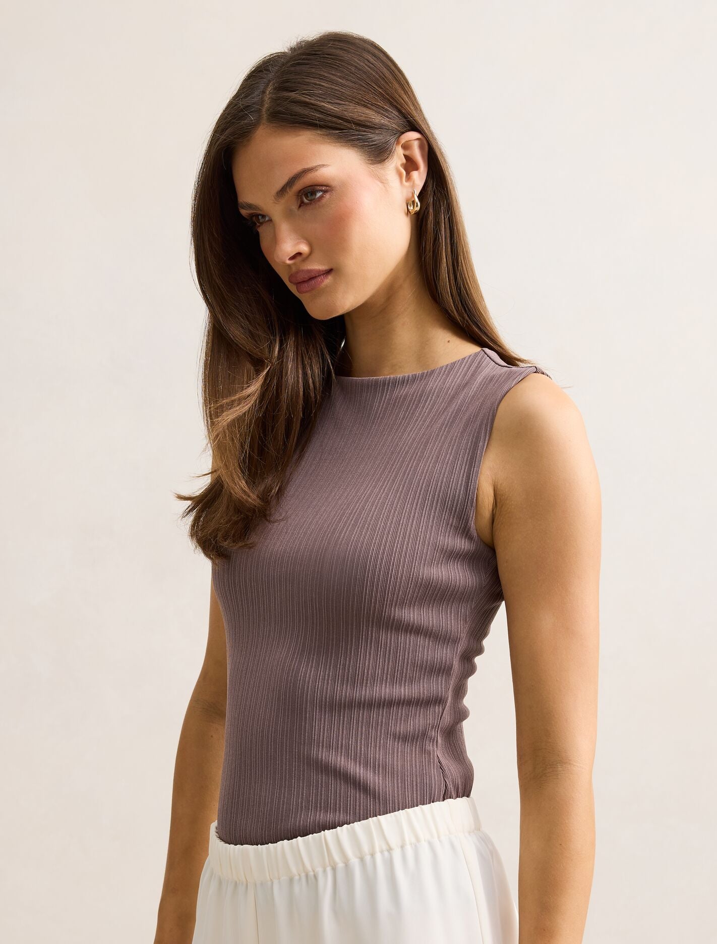 Frankie Boat Neck Tank Top Forever New