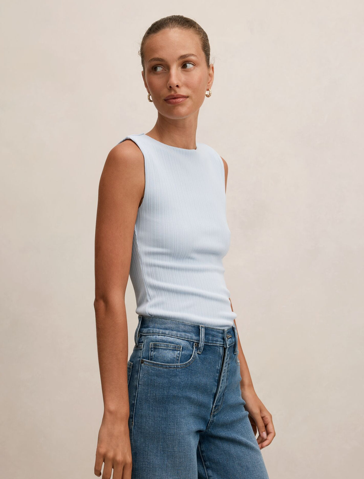 Frankie Boat Neck Tank Top Forever New