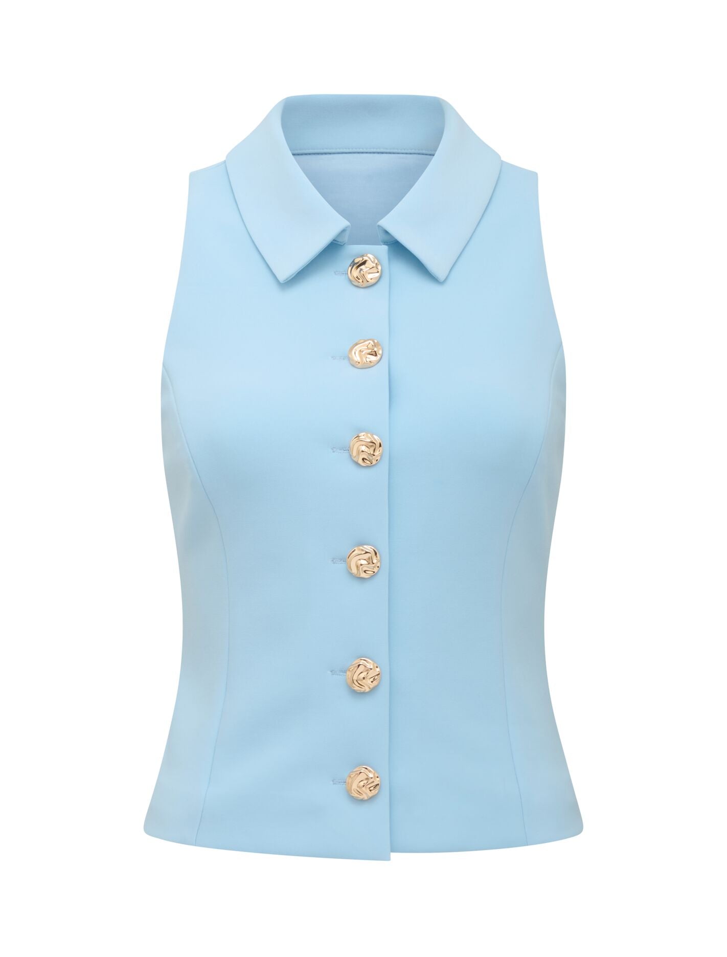 Tilly Button Detail Halter Top Forever New