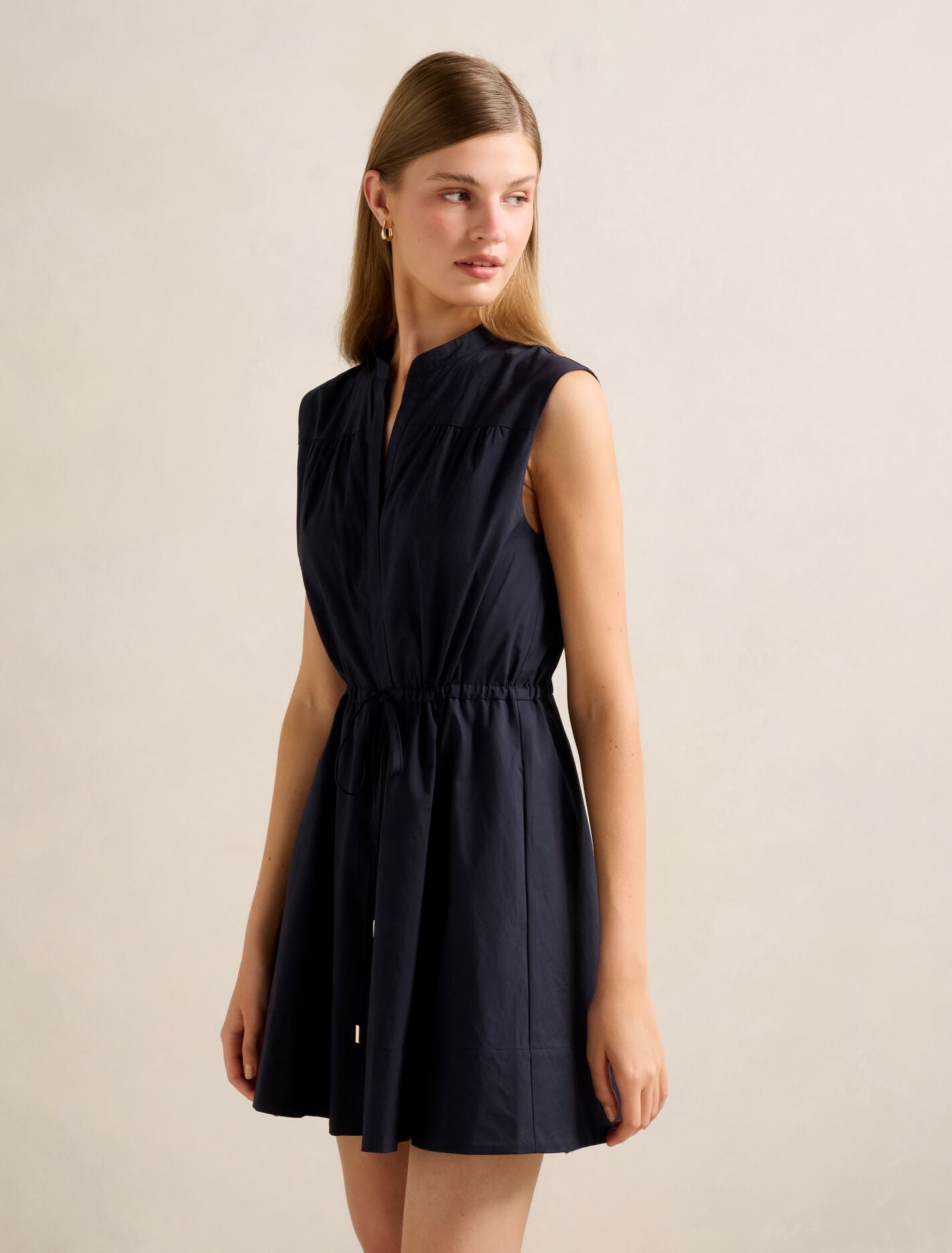 Alyssa Drawcord Smock Mini Dress Forever New