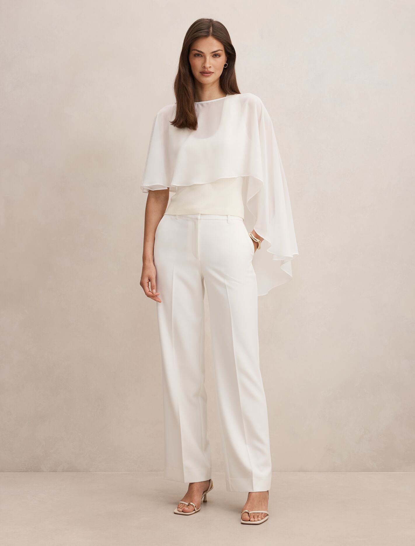 Aria Asymmetrical Chiffon Cape Forever New