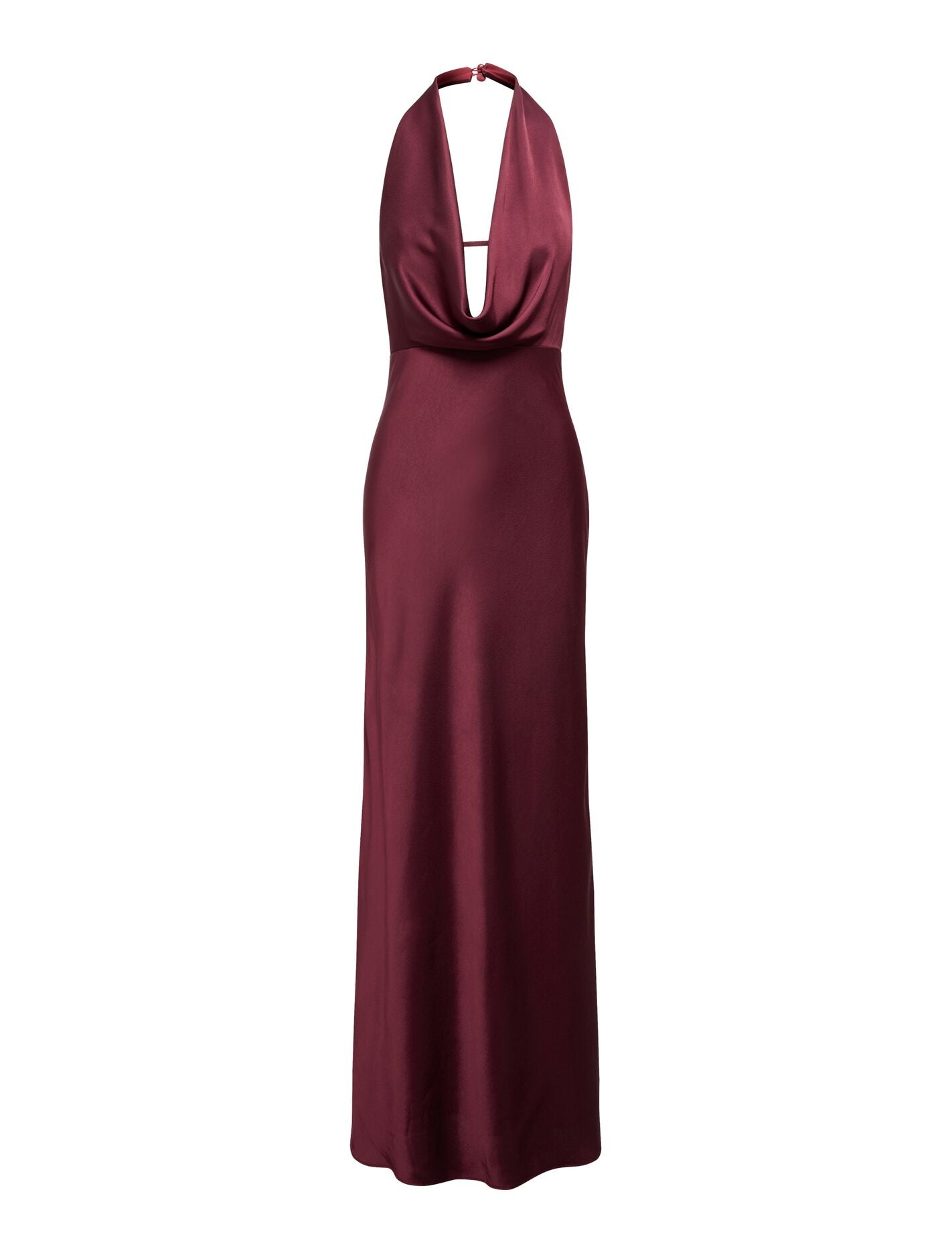 Becca Cowl Halter Satin Dress Forever New