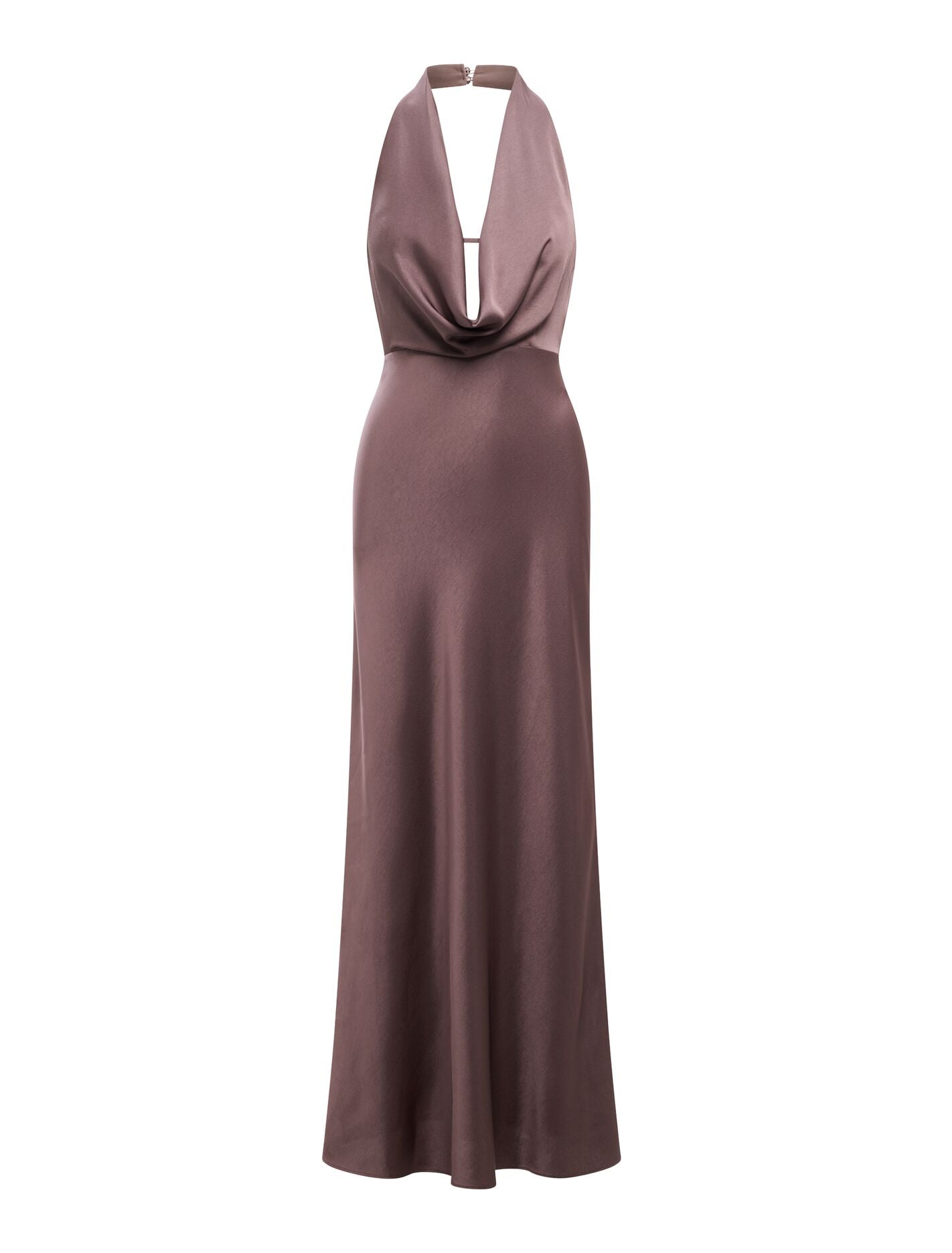 Becca Cowl Halter Satin Dress Forever New