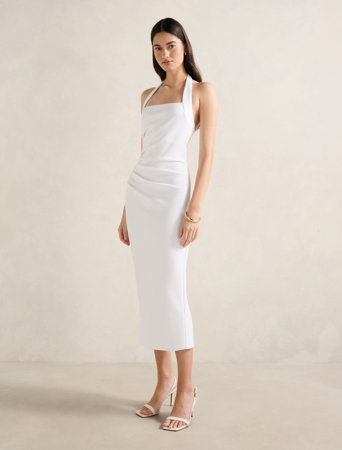 Georgie Halter Ruched Bodycon Dress
