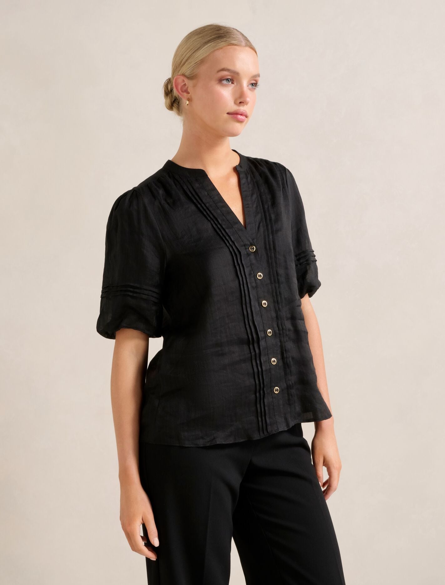 Mariella Pintuck Blouse Forever New