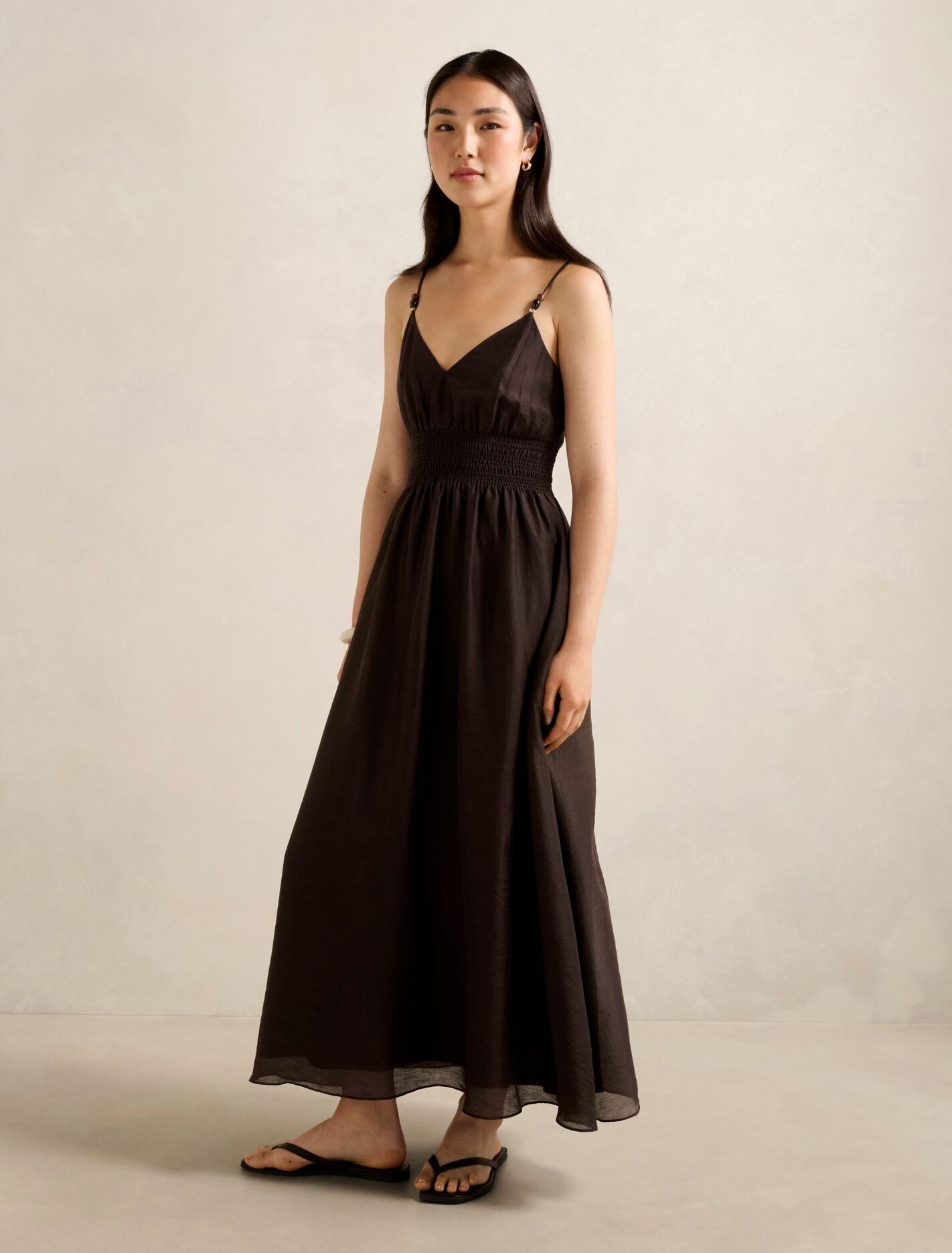 Gina Gathered Waist Midi Dress Forever New