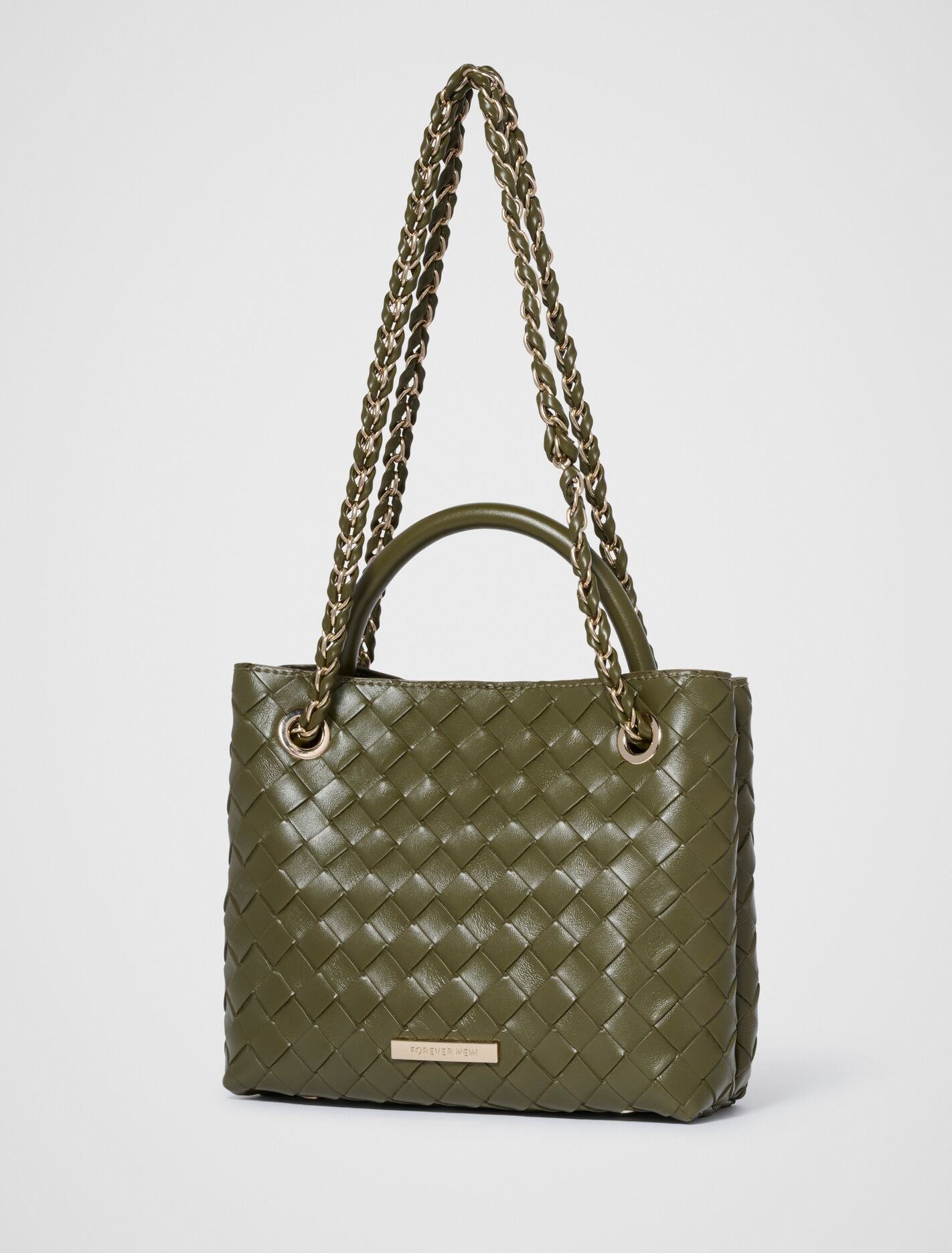 Lillian Weave Small Tote Bag Forever New