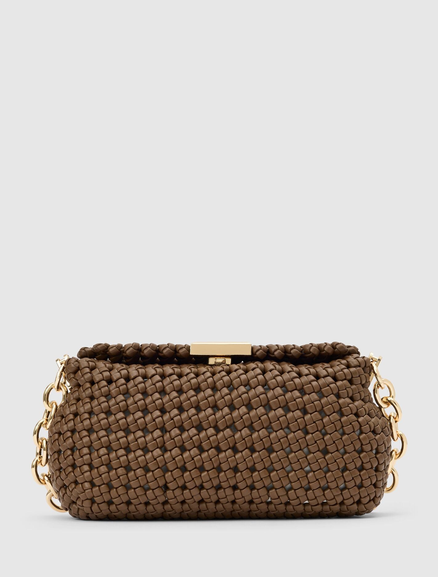 Teagan Weave Chain Bag 0 Chocolate Forever New