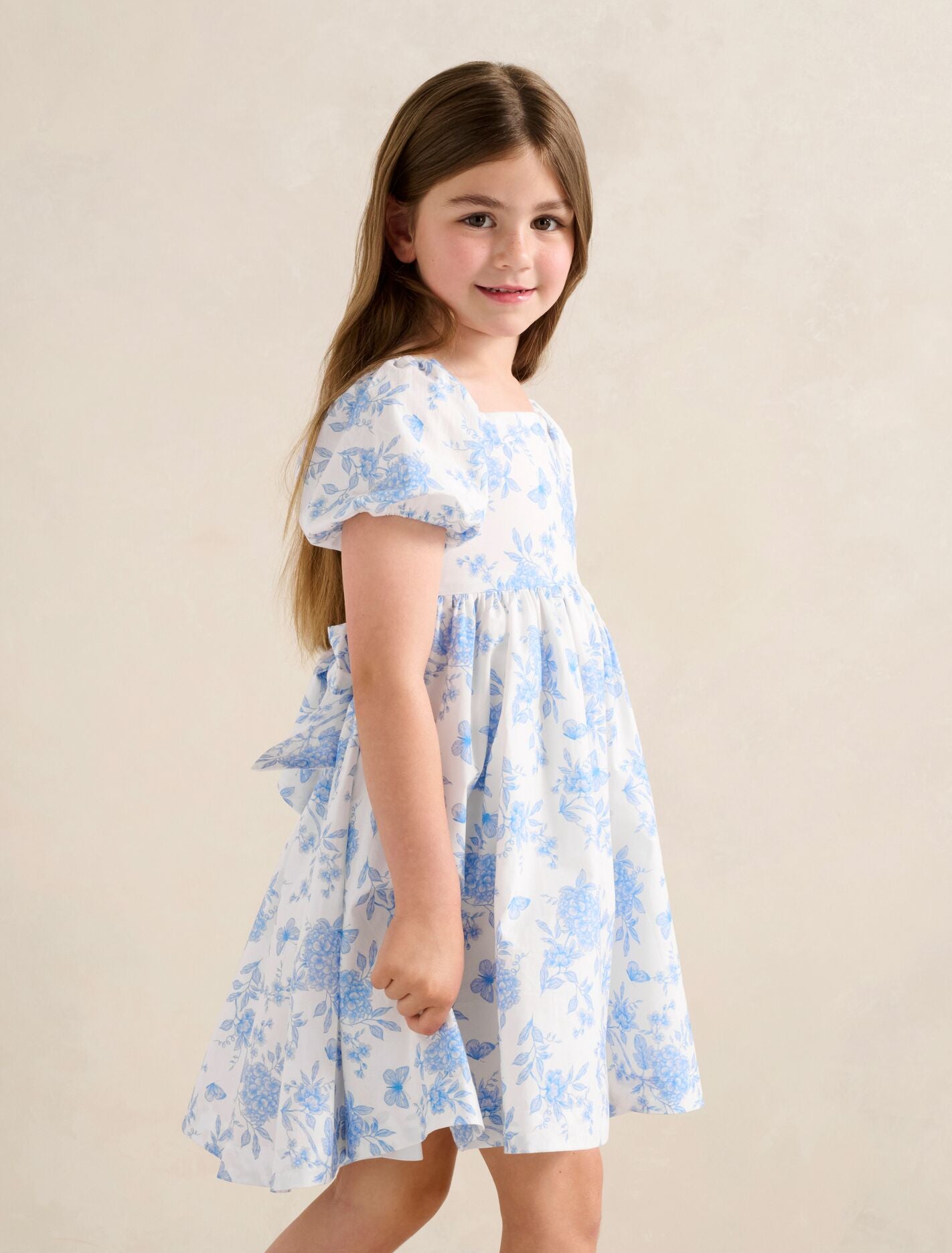Ria Girls Puff Sleeve Print Dress Forever New