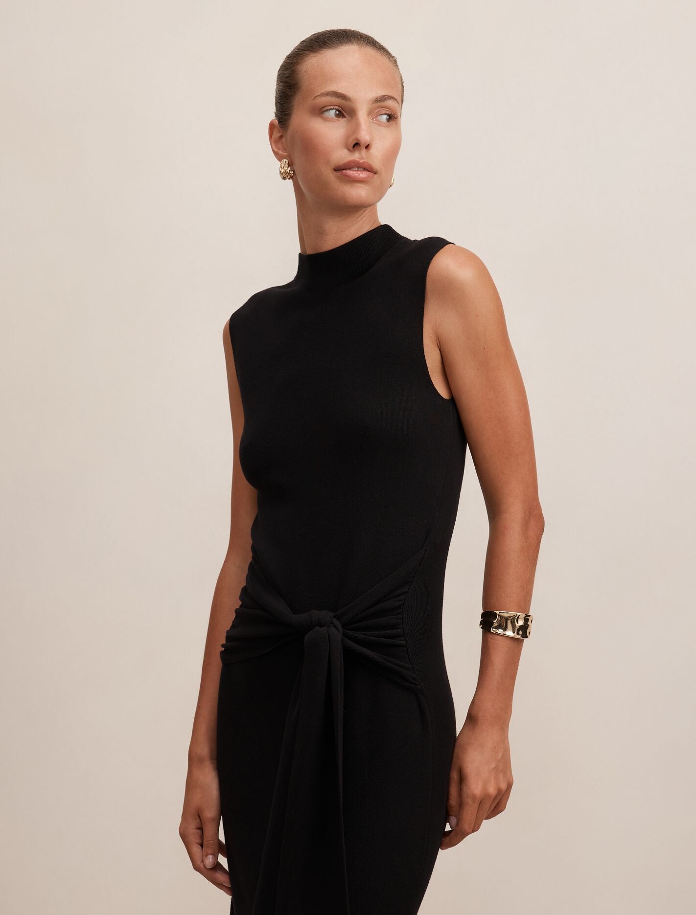 Margot Wrap Detail Knit Midi Dress Forever New