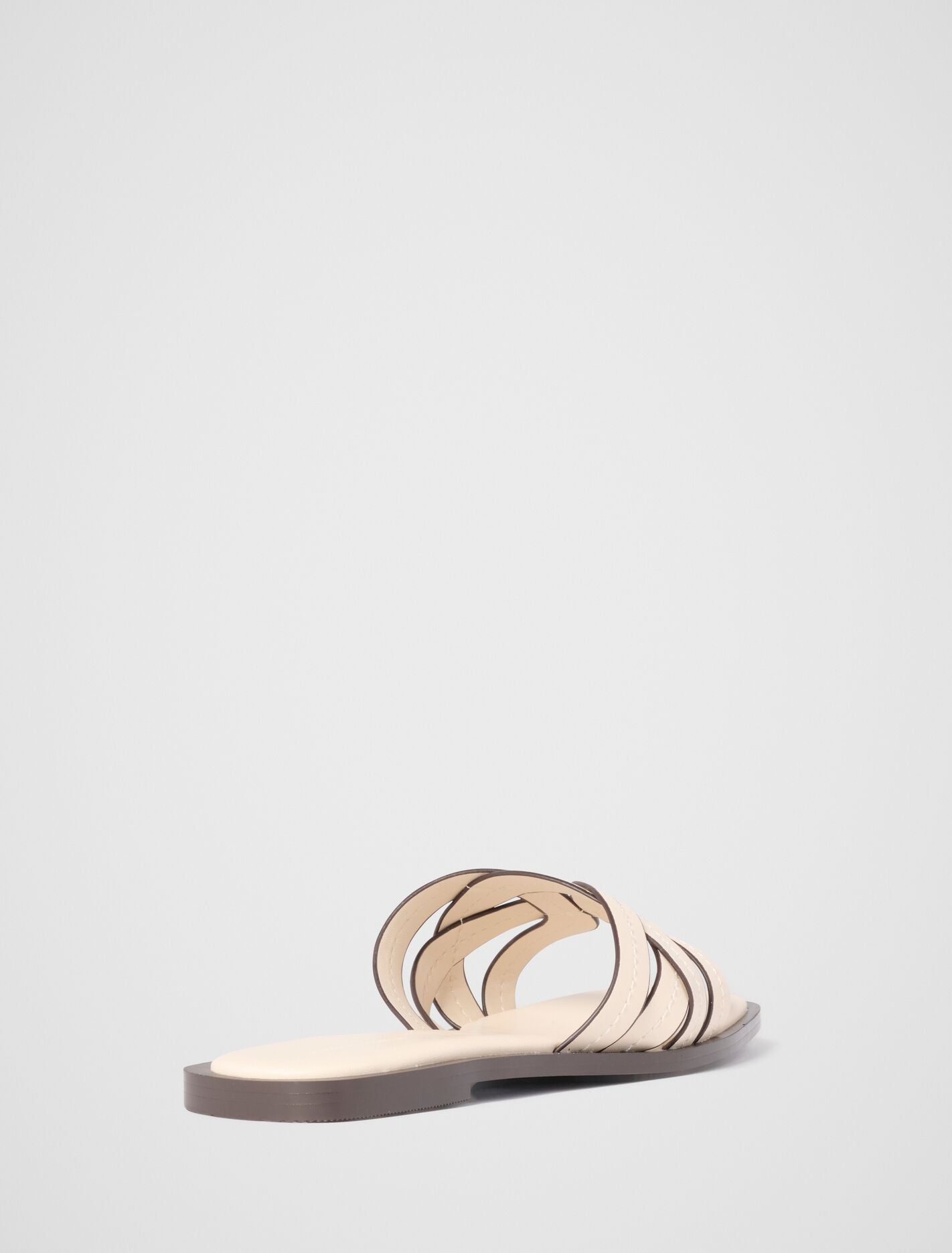 Frannie Interwoven Flat Mule Ecru Forever New