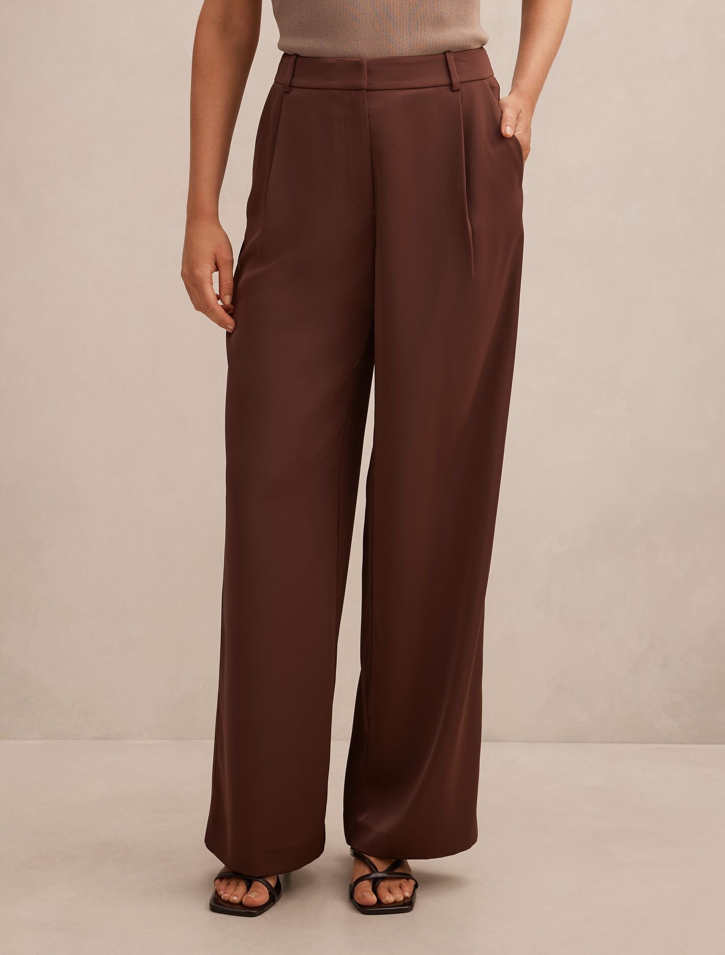 Solana Satin Wide Leg Pants Forever New
