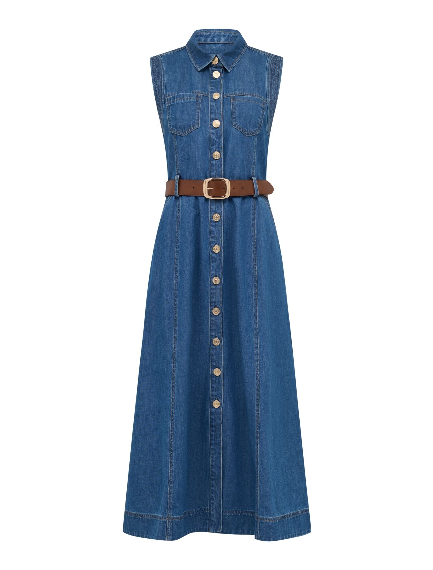 Annalee Sleeveless Shirt Dress Forever New