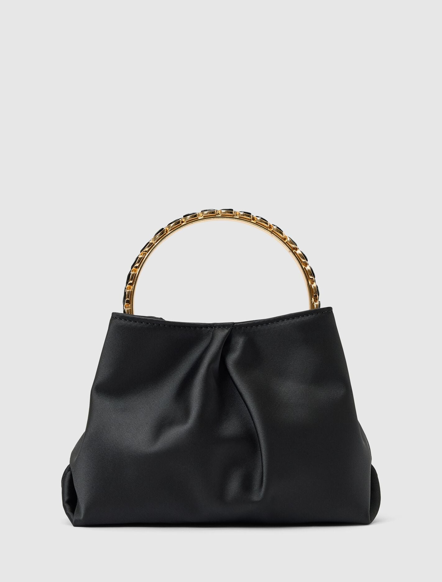 Juniper Jewel Handle Soft Clutch 0 Black Forever New