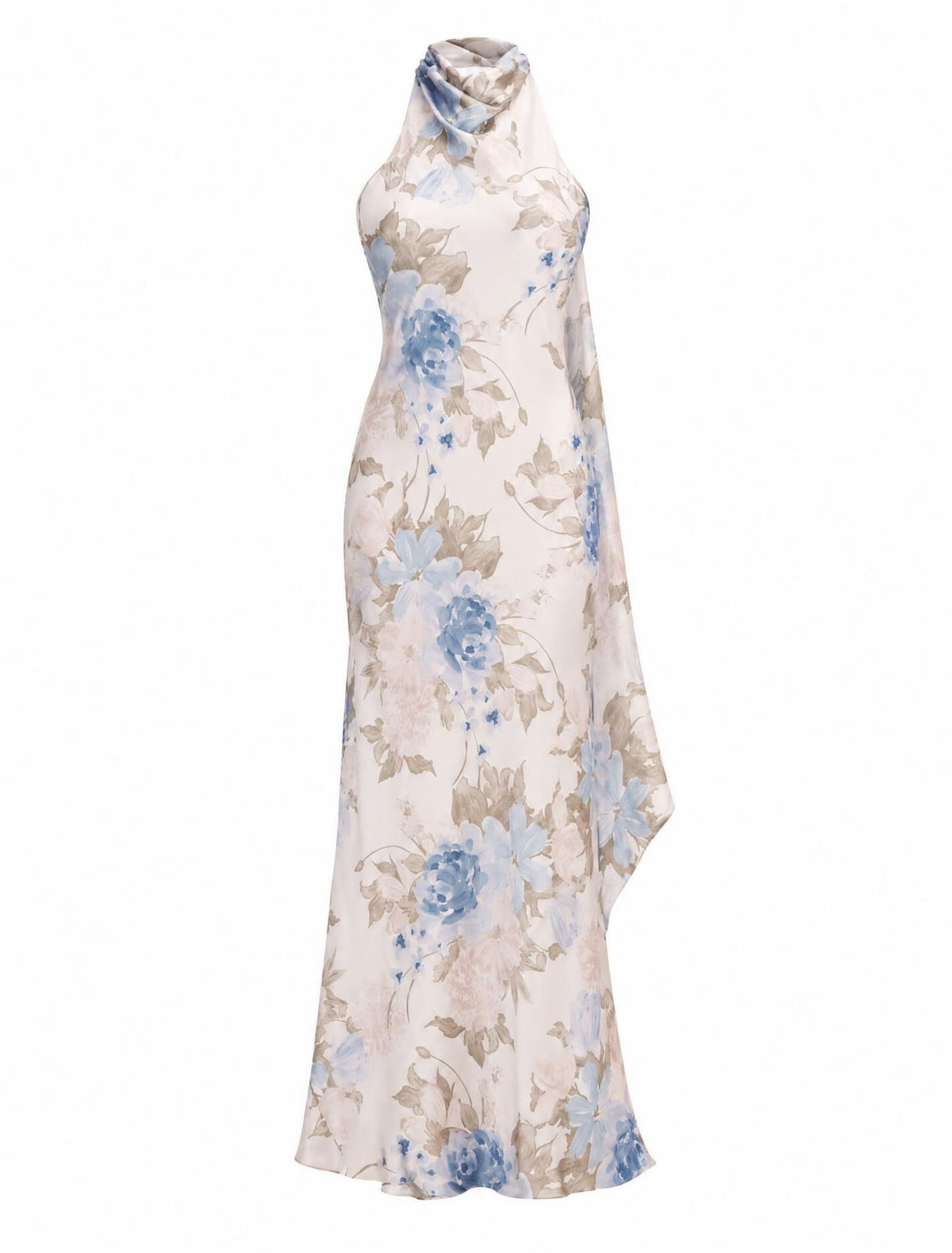 Clementine High Neck Satin Maxi Dress Forever New