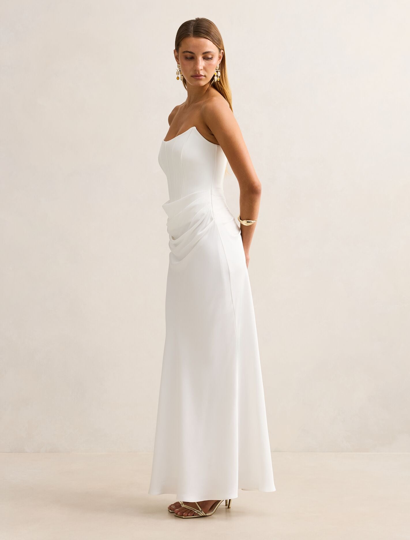Isra Drape Strapless Maxi Dress Forever New