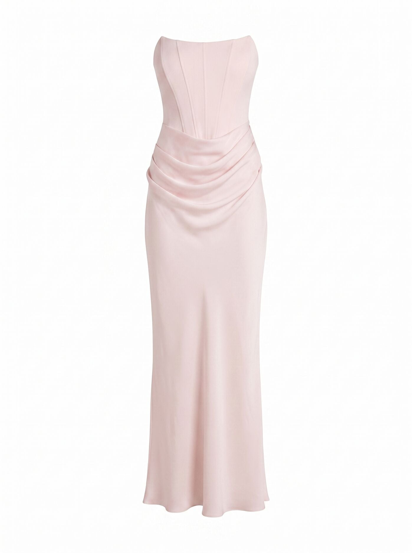 Isra Drape Strapless Maxi Dress