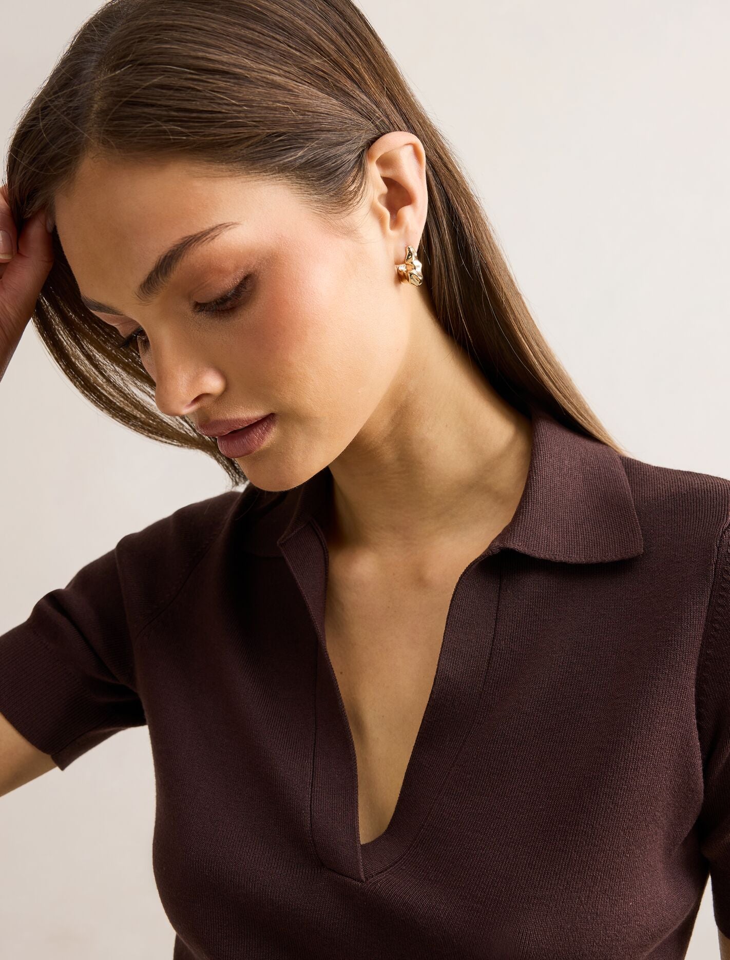 Gia Knit Polo Top Forever New