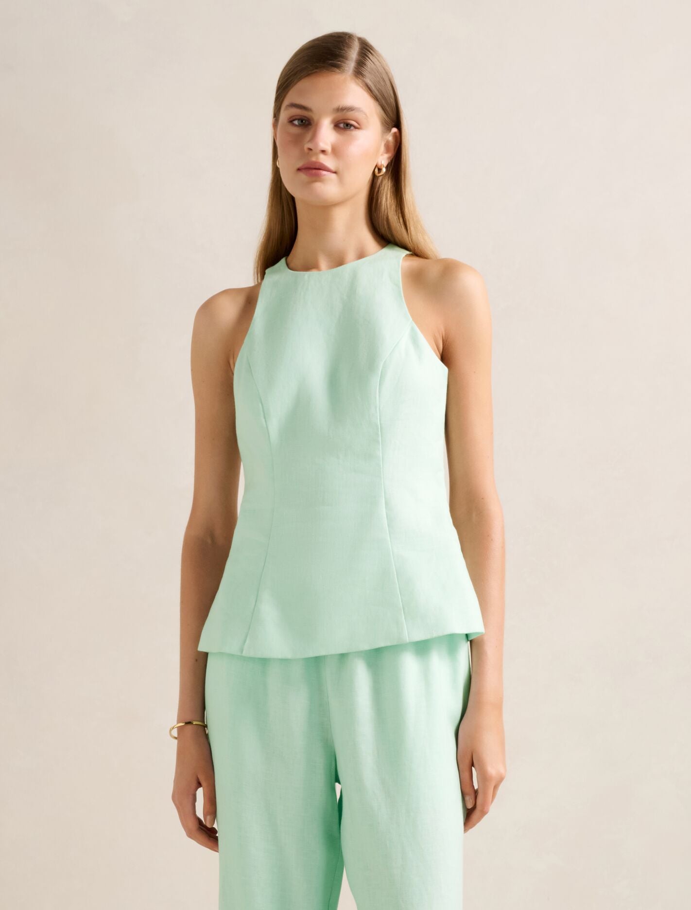 Liliana Linen Top Mint Set Forever New