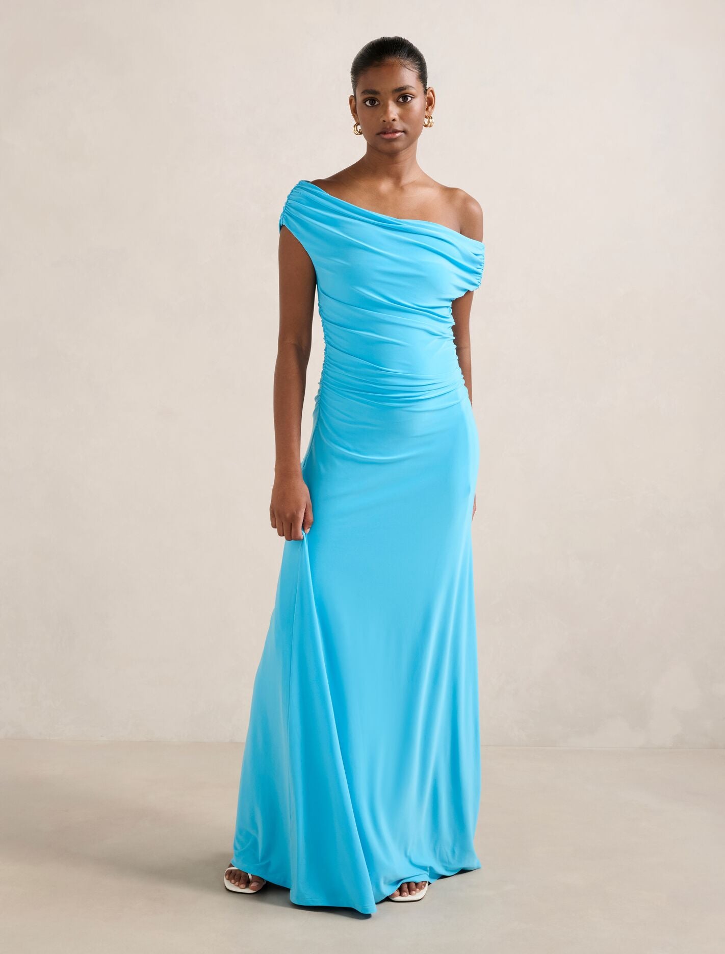 Romy Petite Off Shoulder Dress River Blue Forever New