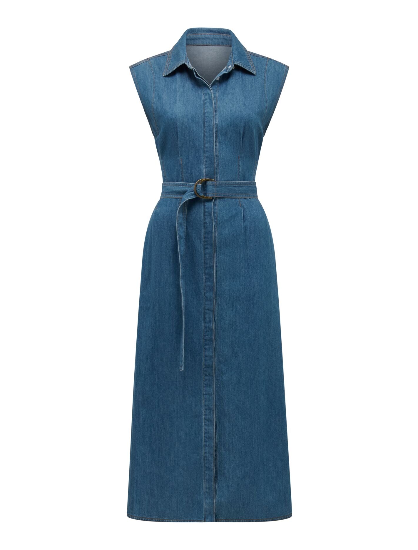 Hailey Shirt Dress Mid Wash Forever New