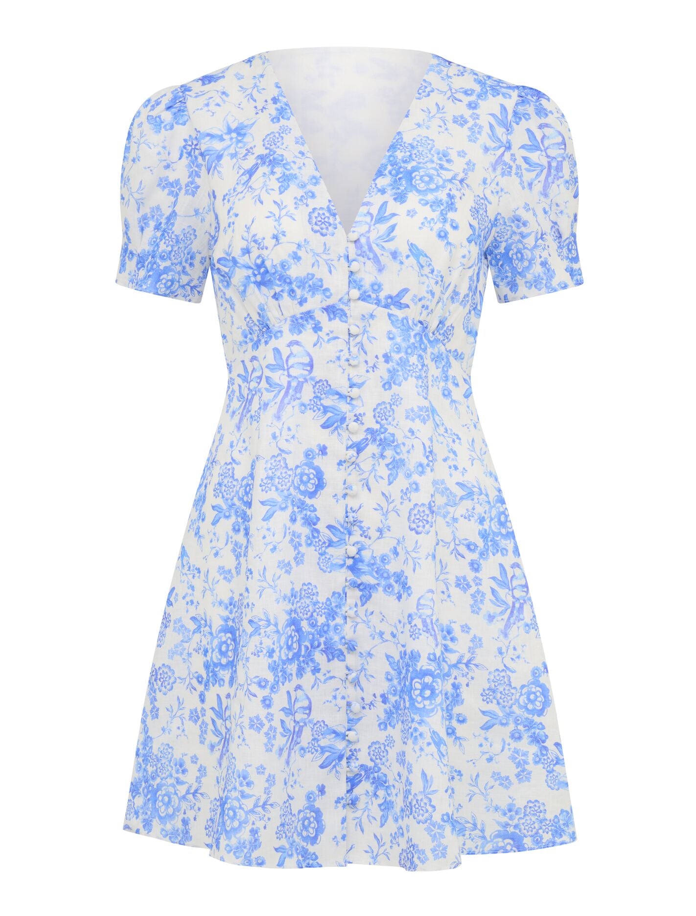 Saffron Linen Mini Dress Forever New