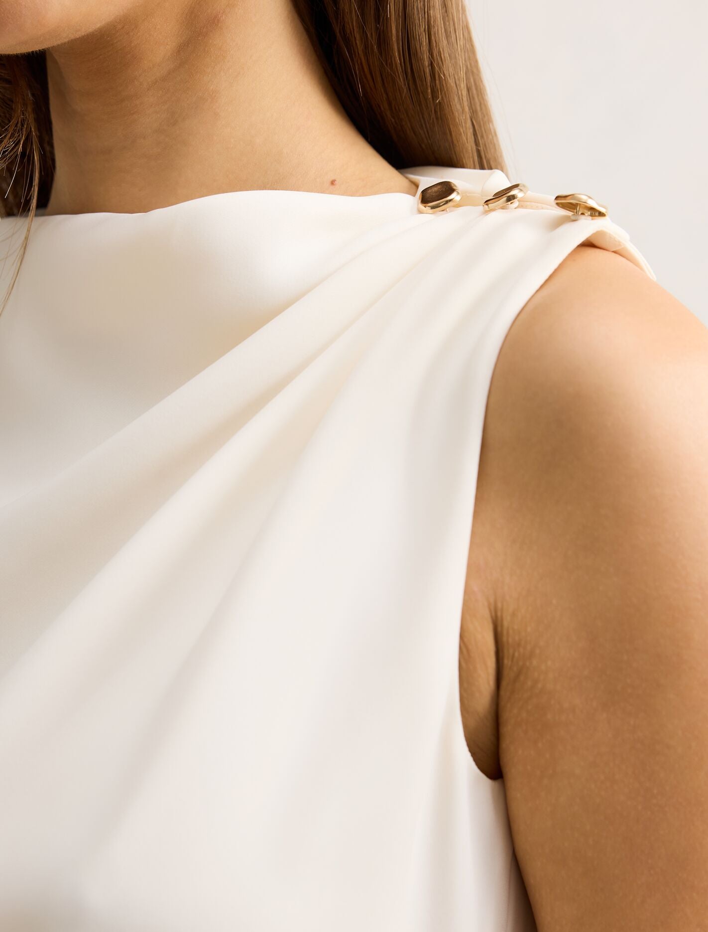 Aubery Asymmetric Draped Top Forever New