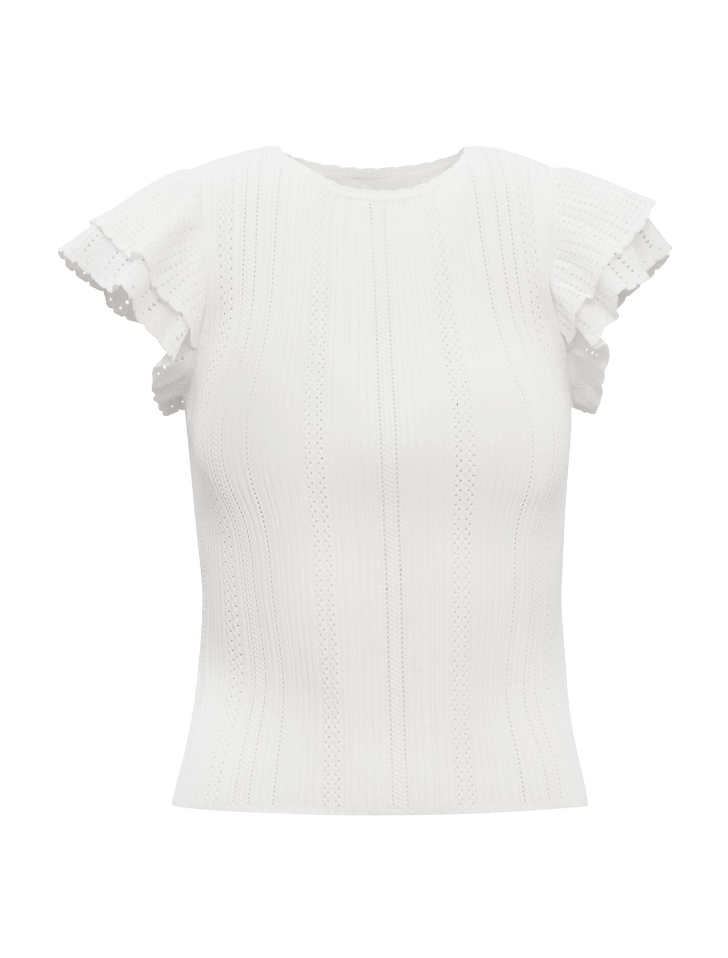 Danielle Flutter Sleeve Knit Top Forever New