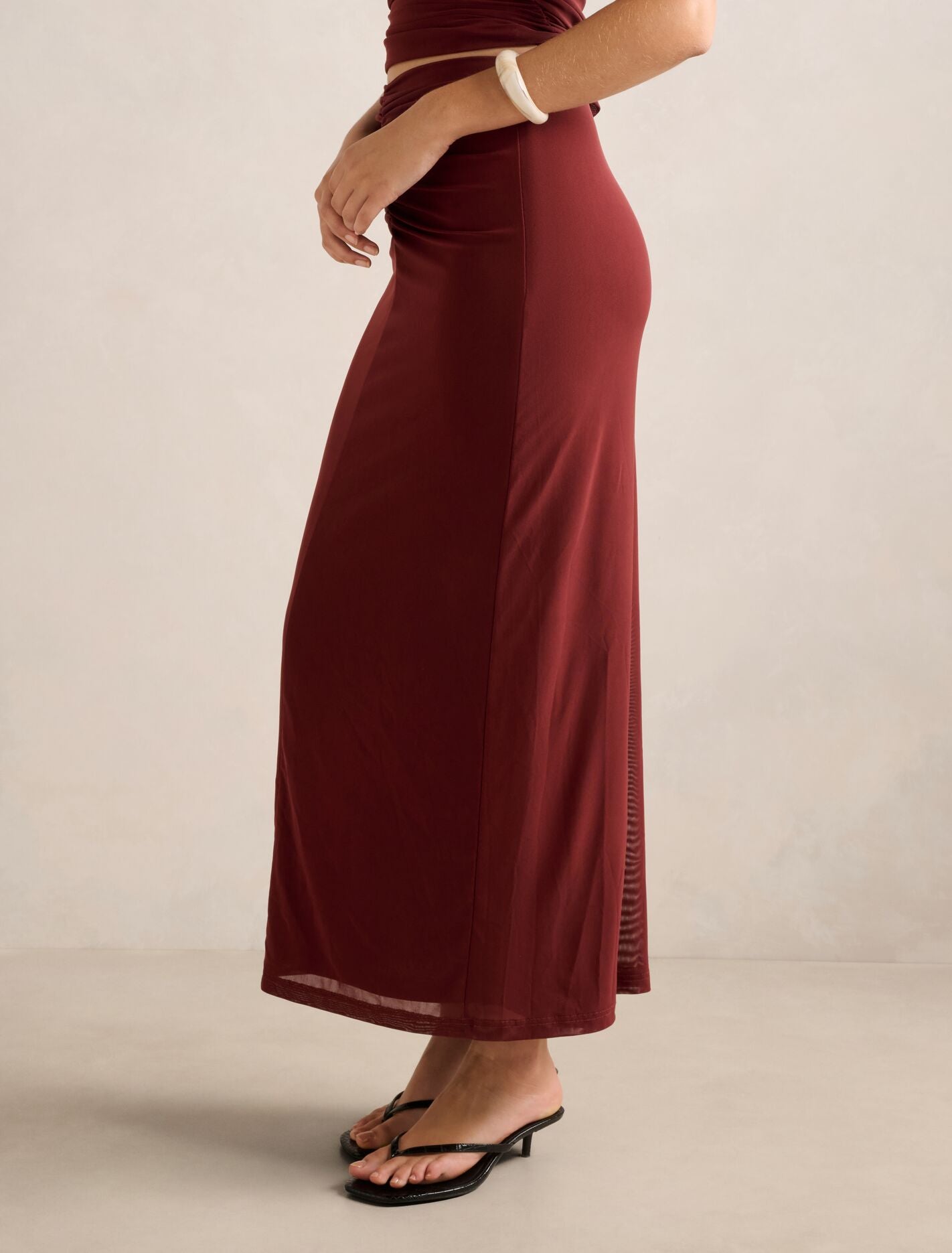 Savannah Ruched Mesh Skirt Forever New