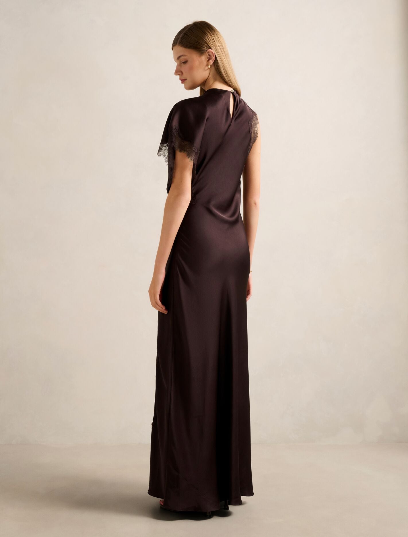 Kody Satin Lace Asym Dress Forever New