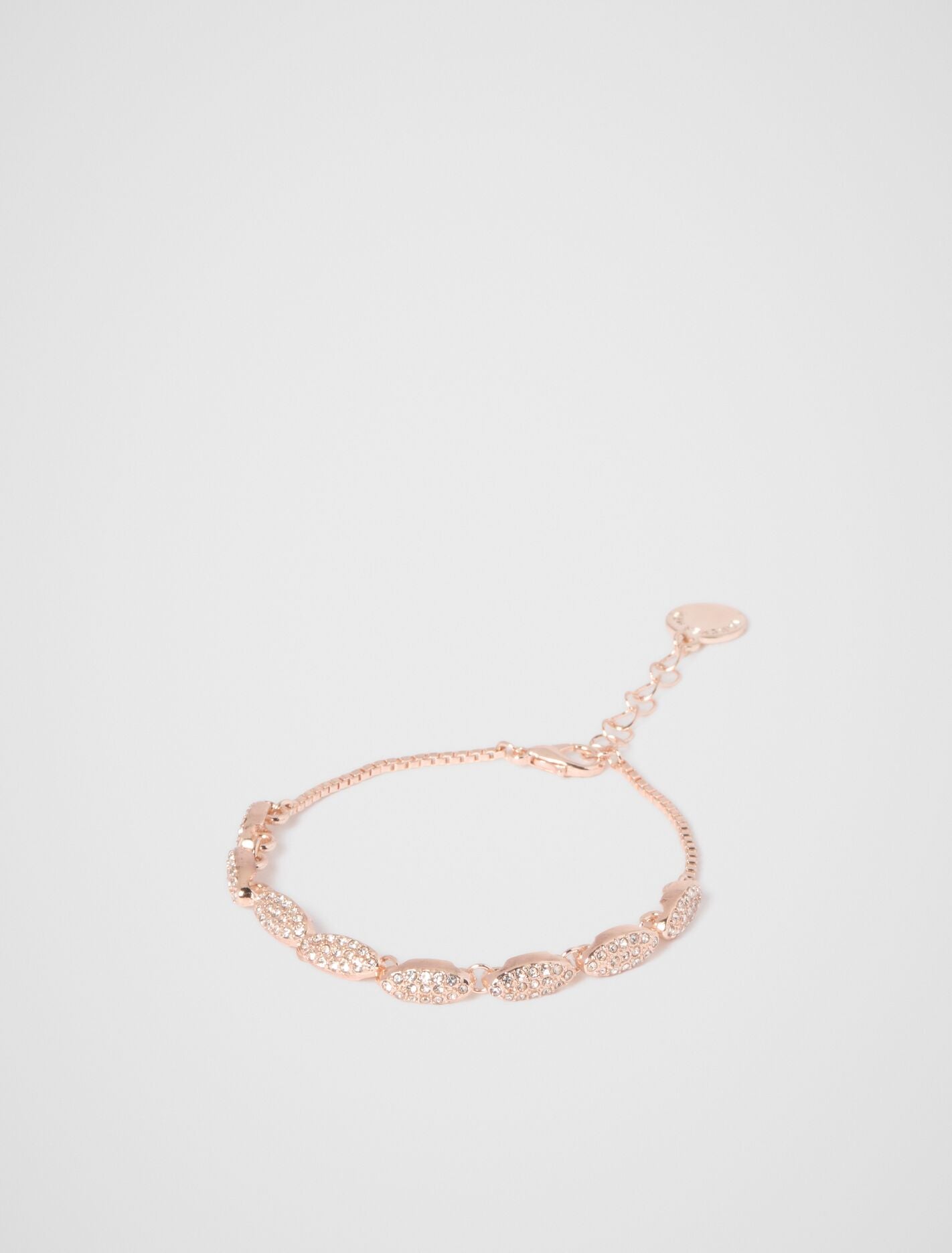 Polly Pave Bracelet 0 Rose Gold Crystal Forever New