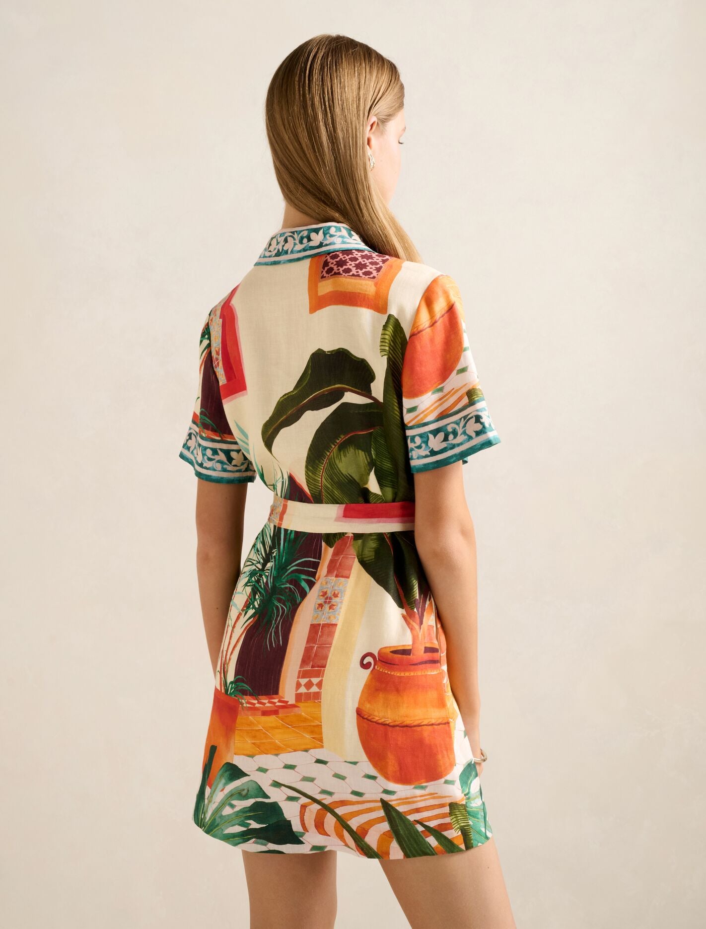 Sabine Printed Shirt Mini Dress Forever New