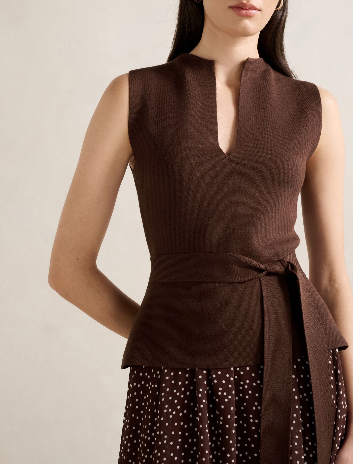 Catherine Woven Mix Knit Dress Forever New