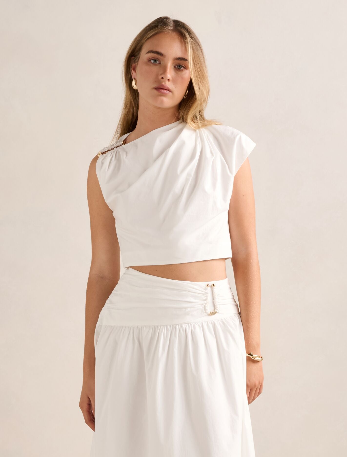 Dottie Draped Hardware Top Porcelain Co-Ord Forever New